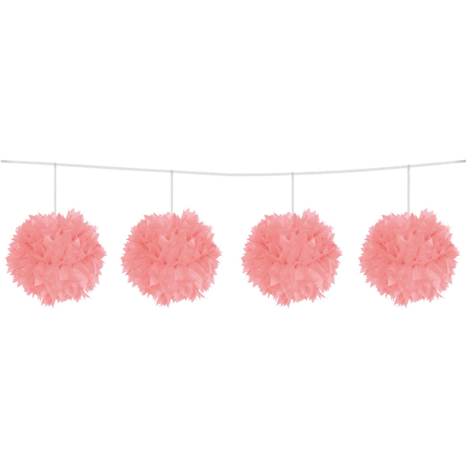 Pink Pompom Garland - 3 m