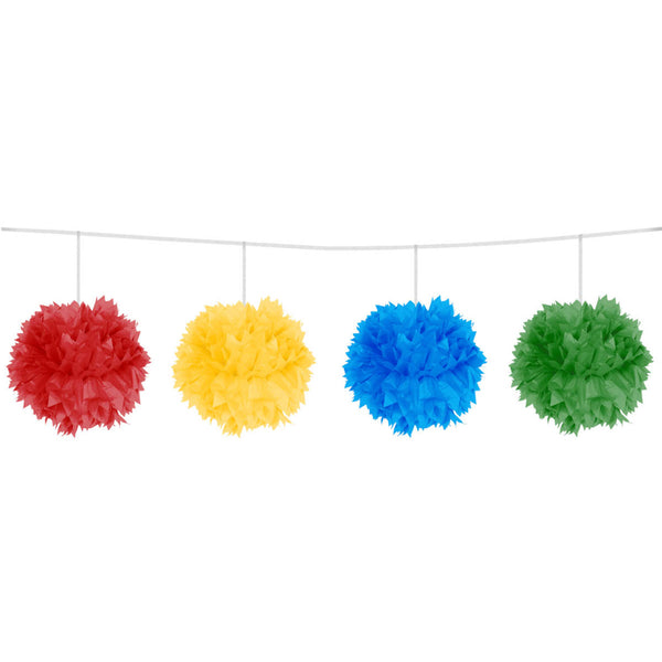 Colourful Pompom Garland - 3 m