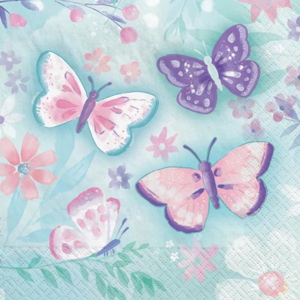 Butterfly 16 Napkins 33cm x 33cm