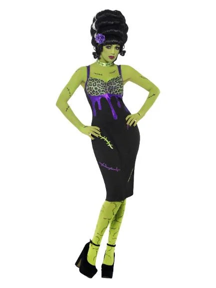 Pin Up Frankie Costume Black with Dress, Flower & Choker