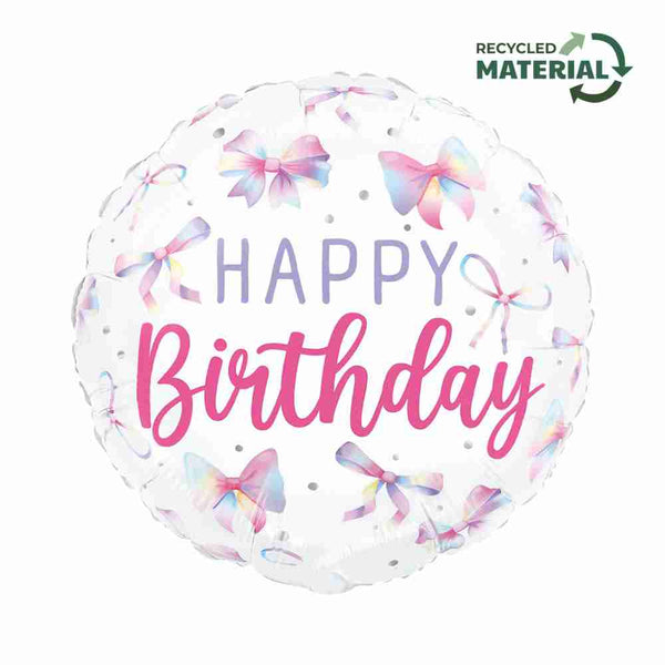 Foil balloon Happy Birthday with Bows