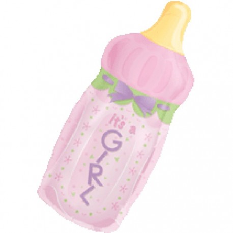 BALLOON It's a Girl Bottle (31")