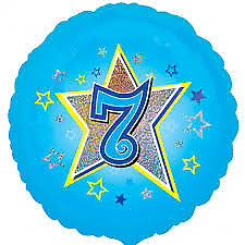 Balloon-Blue foil with no 7