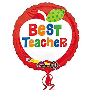 Balloon-Best Teacher Red