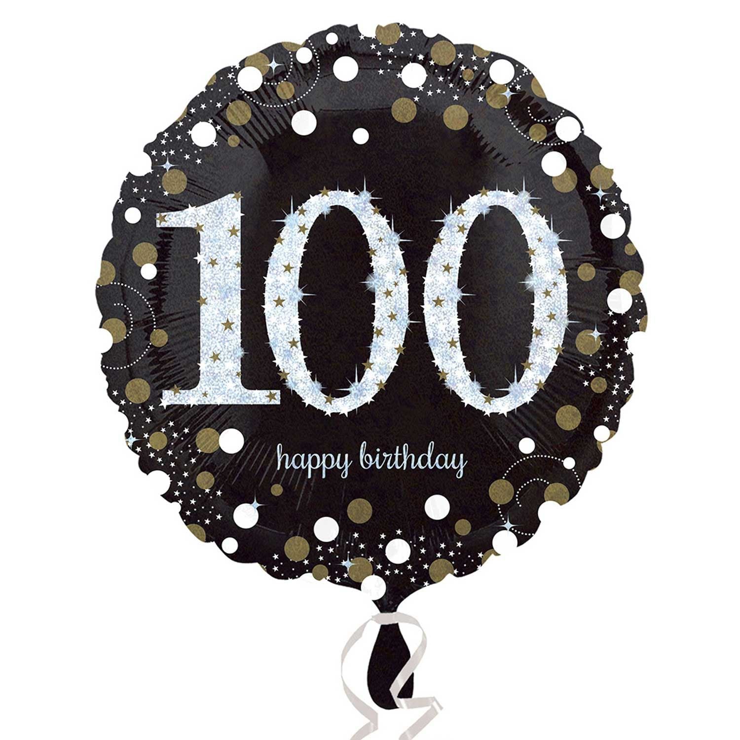Balloon-100 Black and Silver Foil