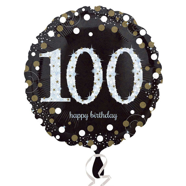 Balloon-100 Black and Silver Foil