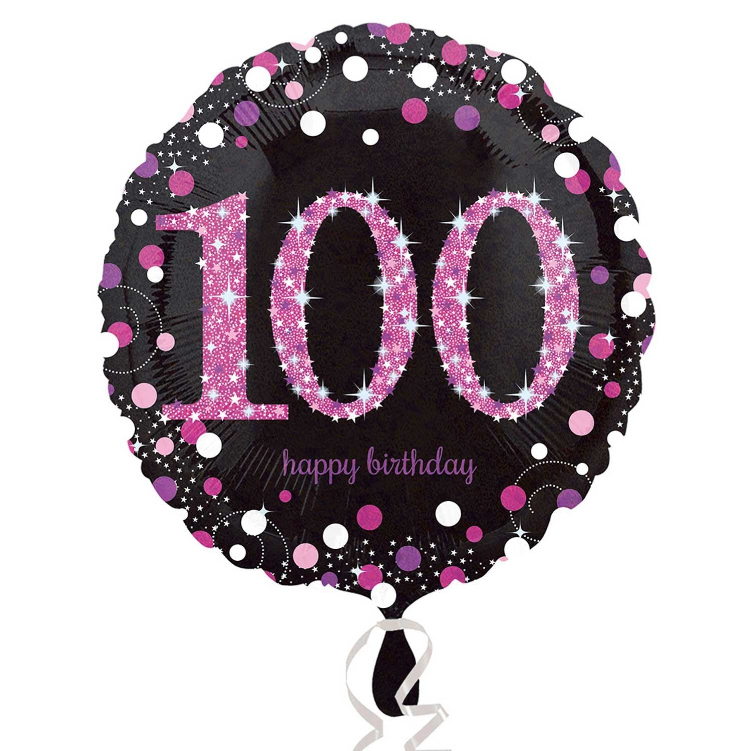 Balloon-100 Black and Pink Foil