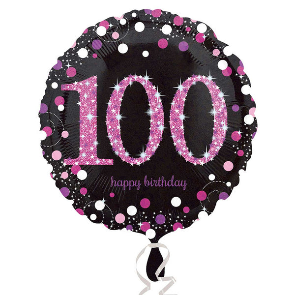 Balloon-100 Black and Pink Foil
