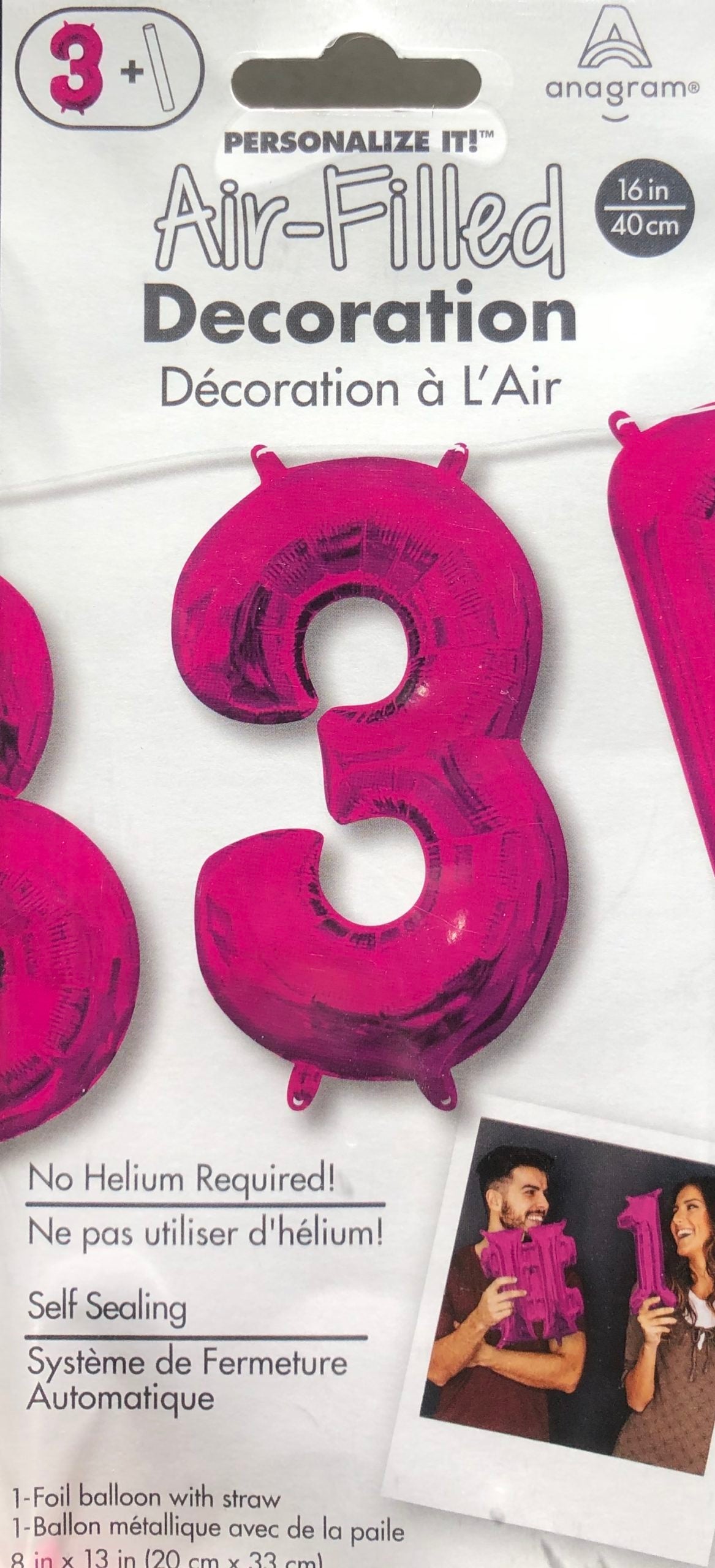 Air Filled no 3 Pink (13