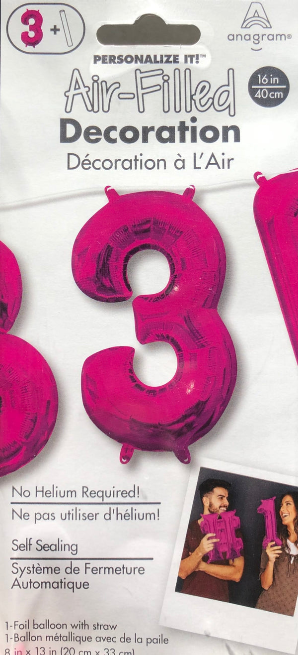 Air Filled no 3 Pink (13")
