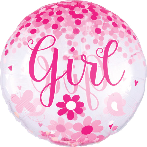 BALLOON Girl Confetti Pink