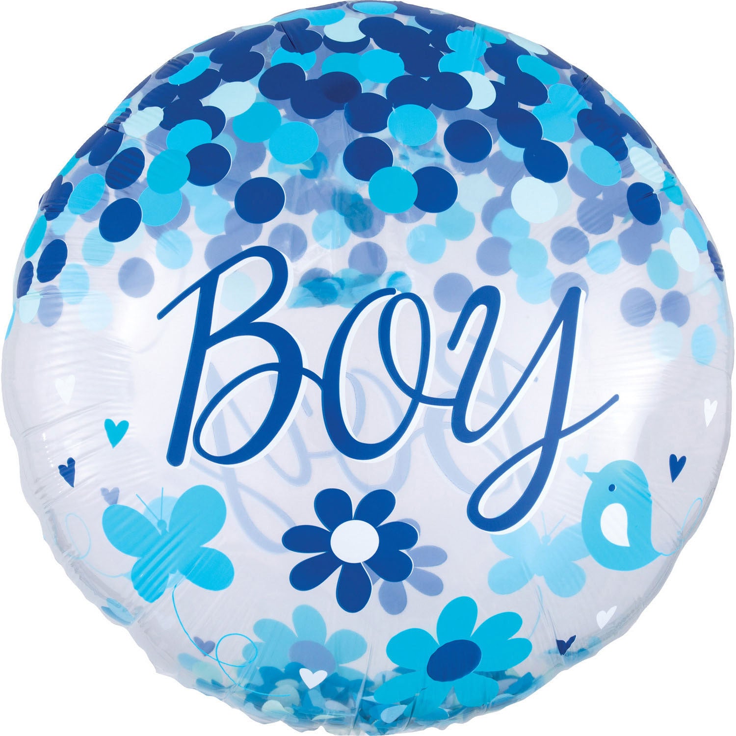 BALLOON Boy Blue Confetti