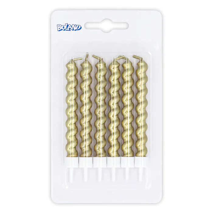 Swirl candles gold