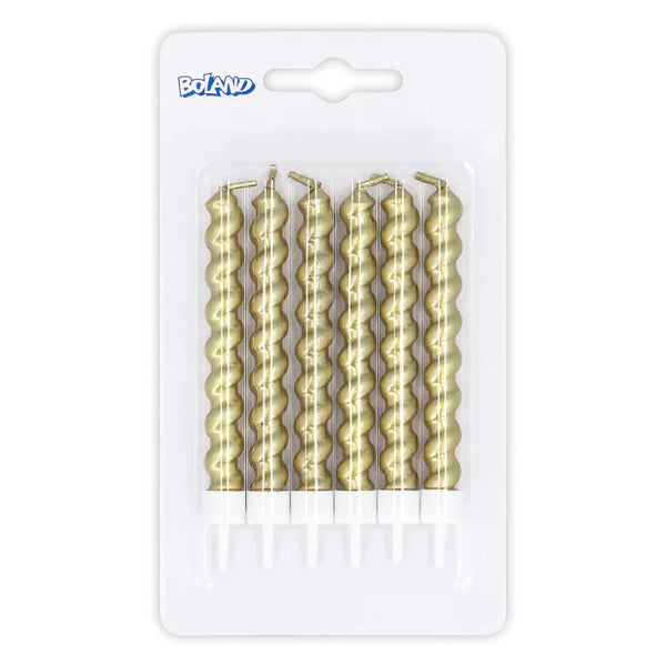 Swirl candles gold