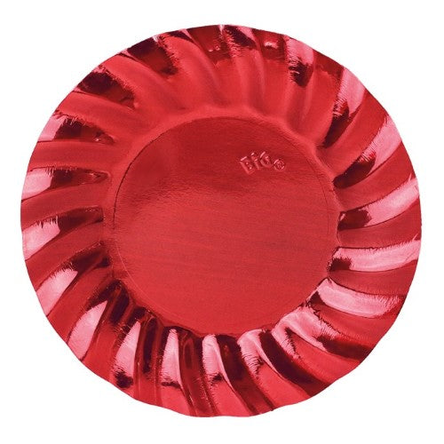 Plates Wavy Red Metal