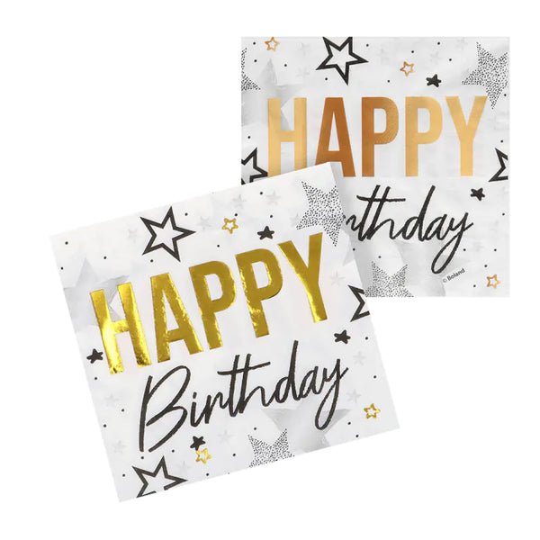 Paper napkins 'Happy birthday'