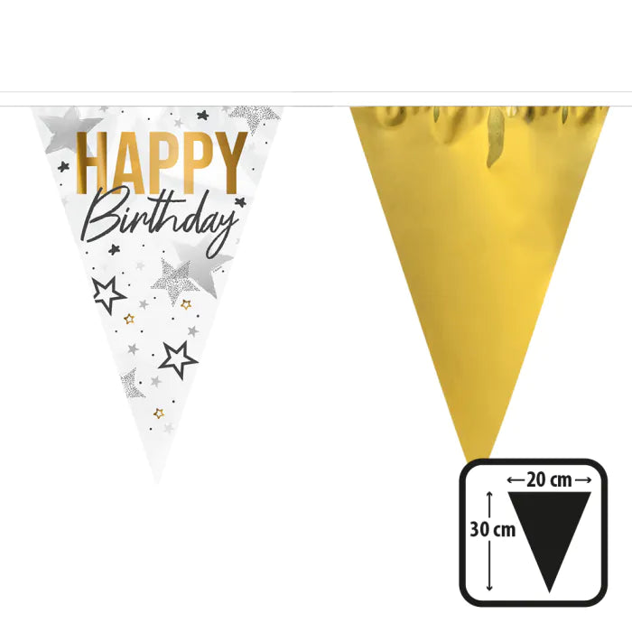 Foil bunting 'Happy birthday'