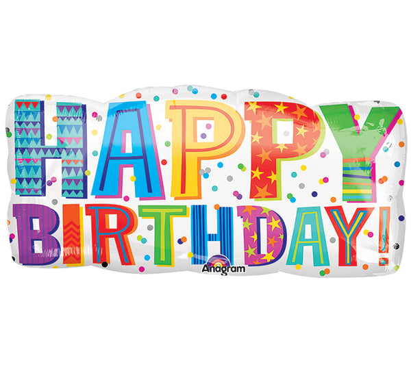 Foil Shape Happy Birthday