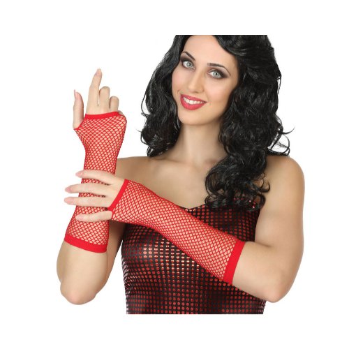 NET GLOVES 1980s RED