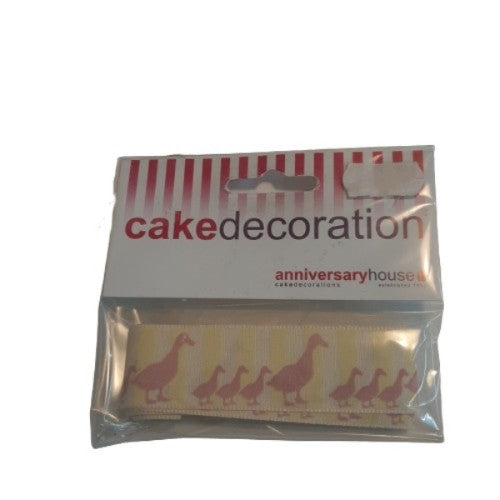 Cake Ribbon - Duckies Pink