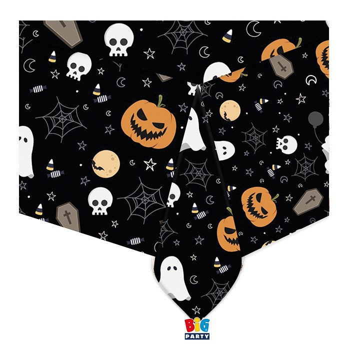 Scary Halloween Plastic Tablecloth