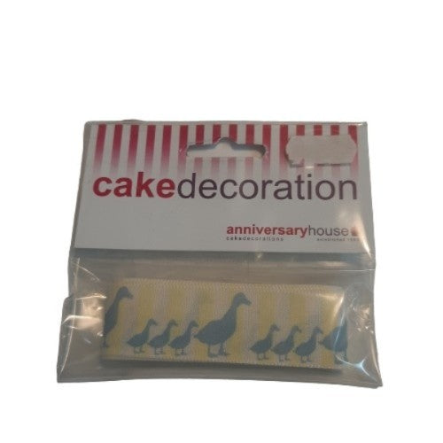 Cake Ribbon - Duckies Blue