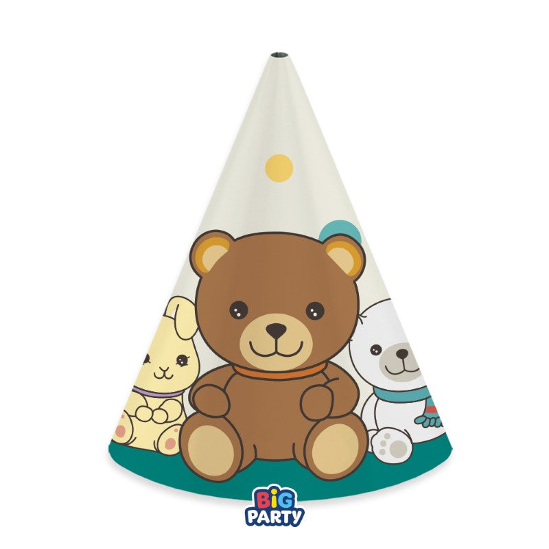 Teddy Friends party hats