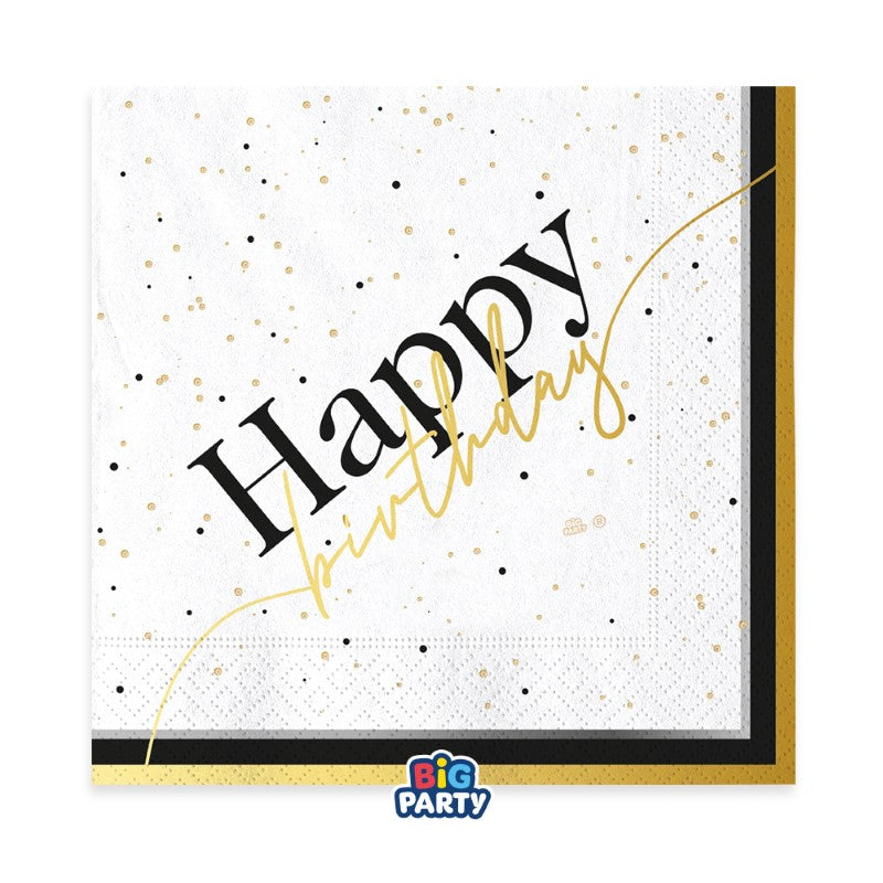 Napkins Happy Birthday Prestige