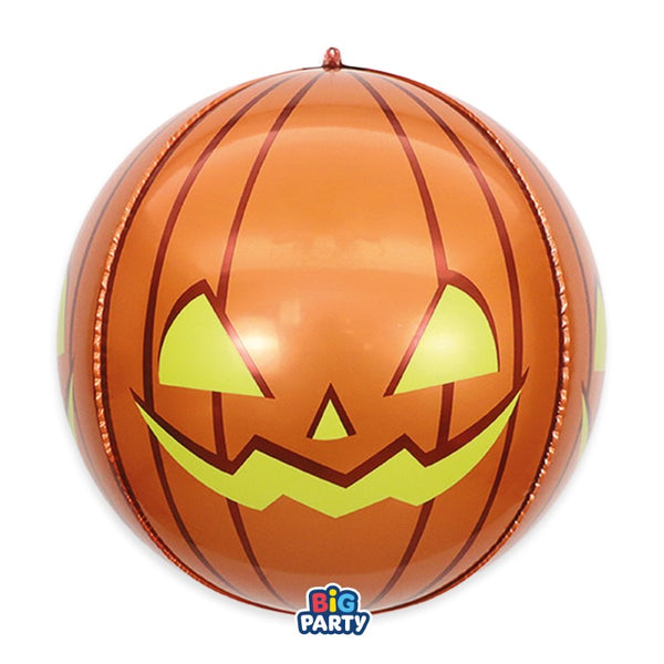 Foil Sphere 4D Orange Pumpkin