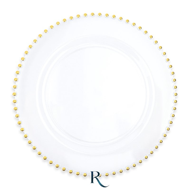 Reusable Plates 25 cm Golden Drops Crystal