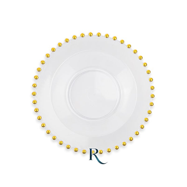 Reusable Deep Plates Golden Drops Crystal