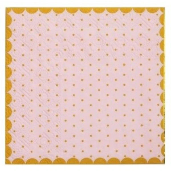 Pink golden Dots Napkins