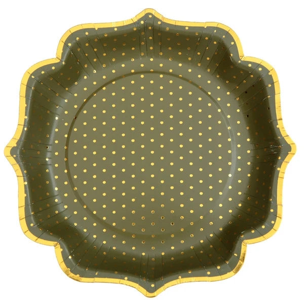 Plates, Olive Green