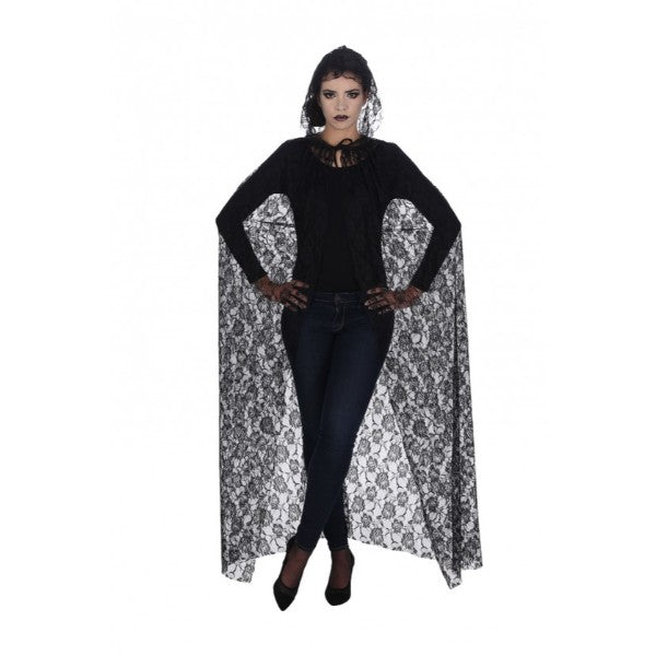 BLACK LACE CAPE
