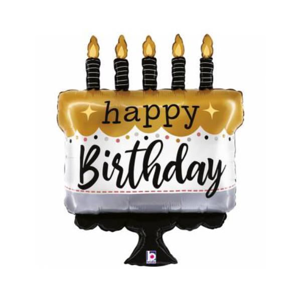 "Happy Birthday" Cake Foil Balloon