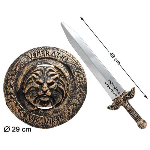 WARRIOR SWORDS 48X32.5CM GOLDEN