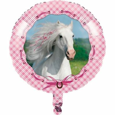 Balloon-White Horse with Pink