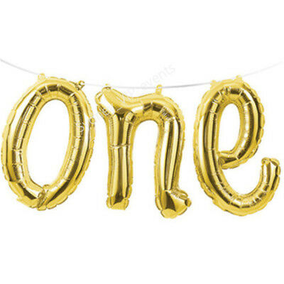 Balloon Banner "ONE" Gold