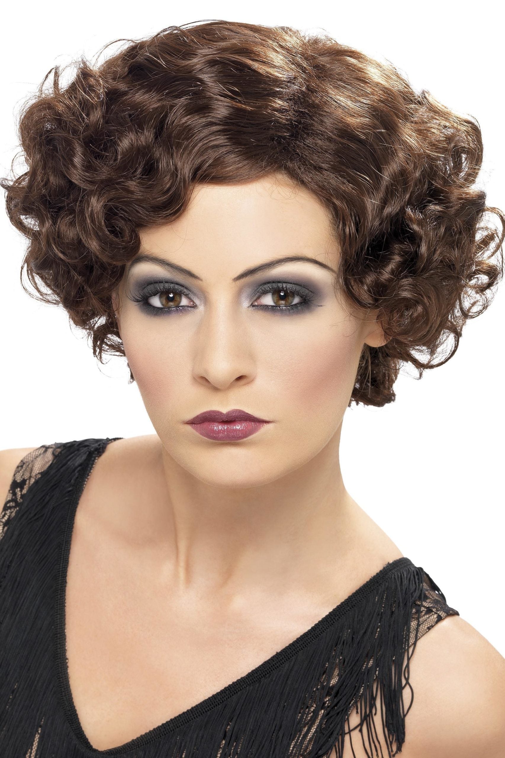 20s Flirty Flapper Wig - Brown