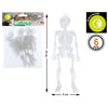 SKELETON 29X13 CM GLOW IN THE DARK 6 U
