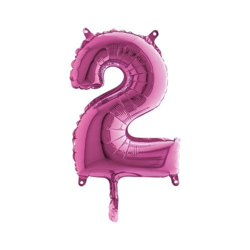 Foil balloon 14inch - 2 - Fuchsia