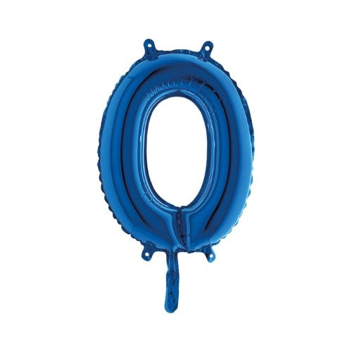 Foil Balloon Number 0 - 14inch - Blue
