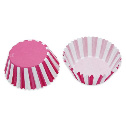 48 Cupcakes Stripes Fuchsia