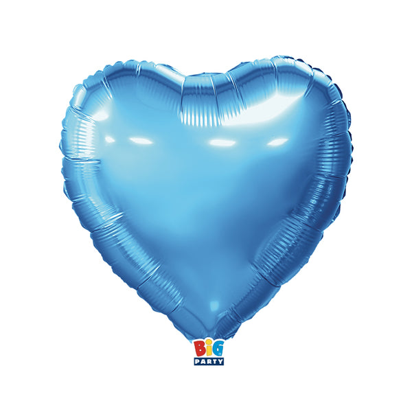 Foil balloon heart Baby Blue Metal