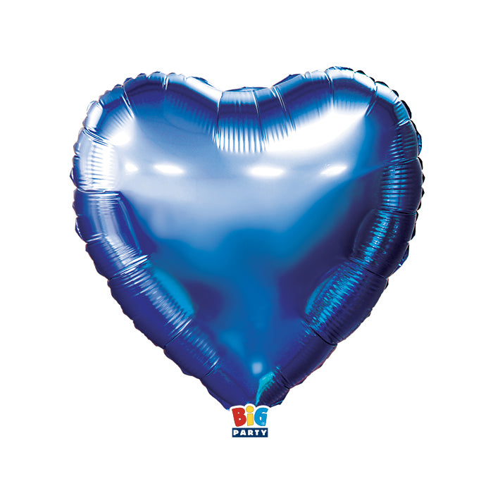 Foil balloon heart Blue Meta