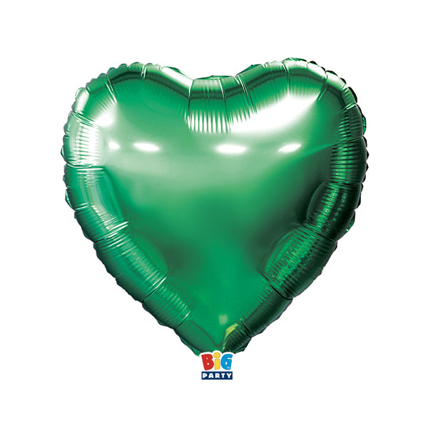 Foil balloon heart Green Metal 