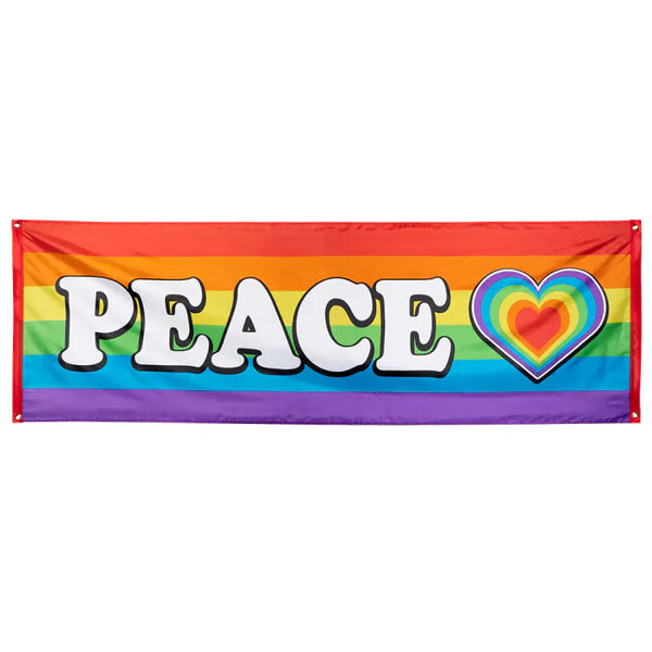 Polyester banner Rainbow 'Peace'
