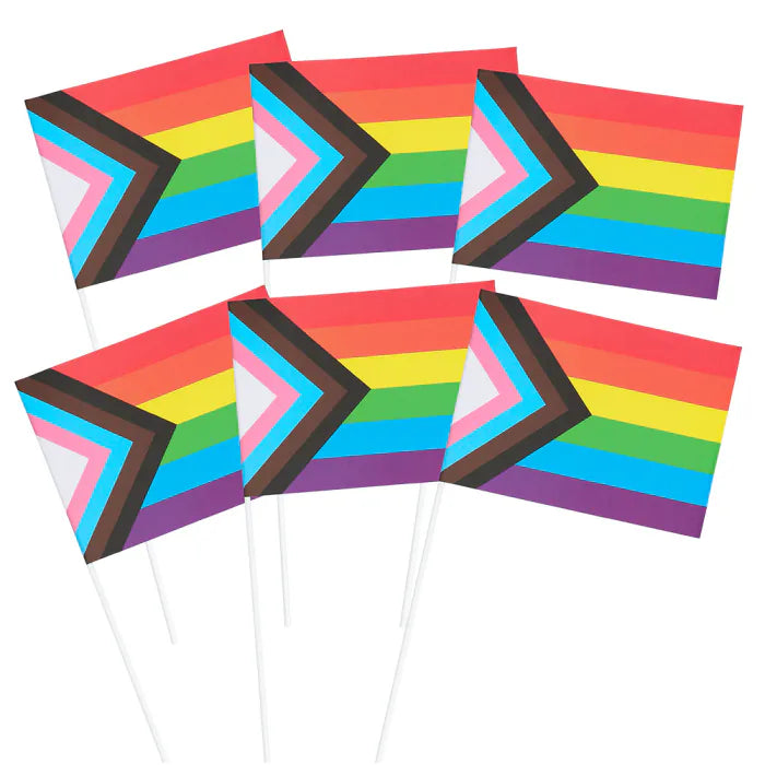 Set 6 paper hand flags Progress