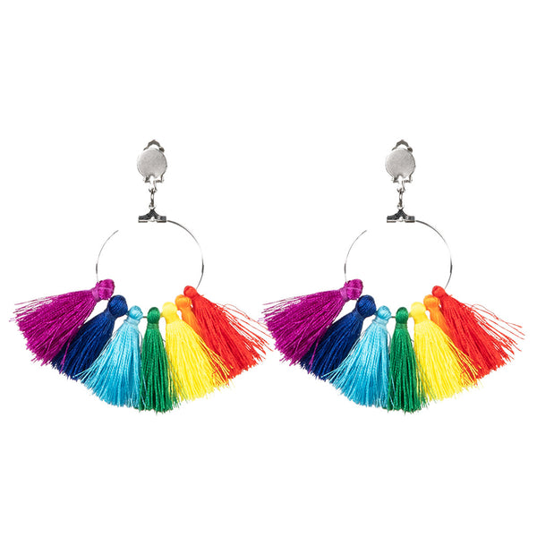 Earrings Rainbow tassels