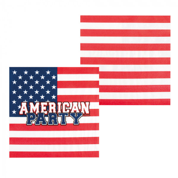 Paper napkins 'AMERICAN PARTY'